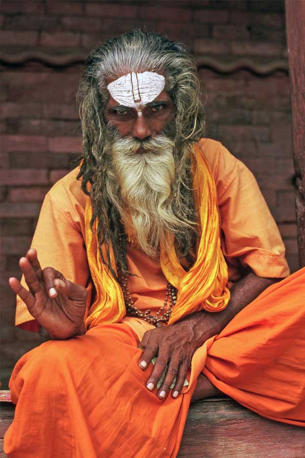 Sadhu in der nepalesischen Königsstadt Bhaktapur sadhu
